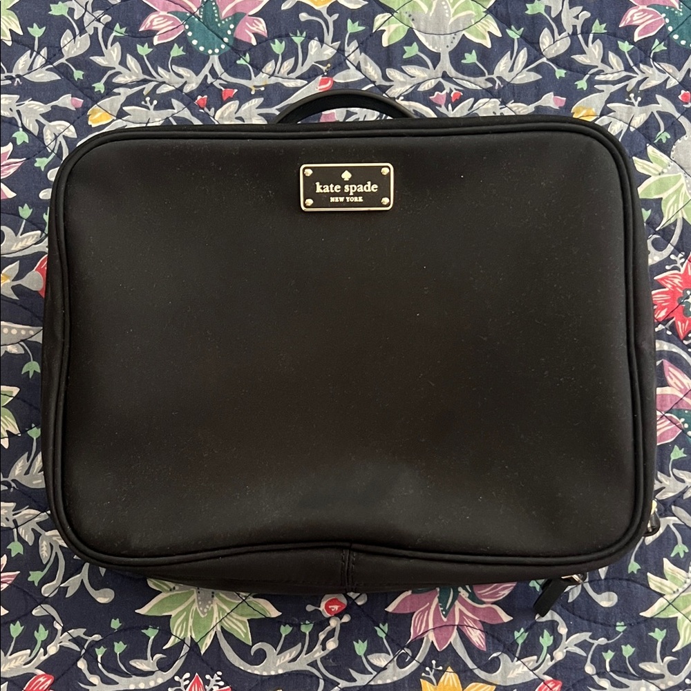 Kate Spade Sleek Black Toiletry Bag
